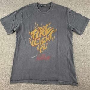 The Kooples‎ Paris Tee Shirt Men's M Cotton Crewneck Fire Cigarette Graphic Logo